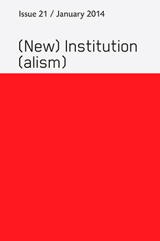 Cover New Institutionalism