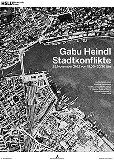 Veranstaltungsplakat zum Institutsvortrag Stadtkonflikte