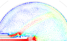 Abbildung Fluiddynamik in der Vorderkammer während des Ansaugens