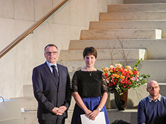 Janet Greutmann und Albin Kenel an der Preisverleihung