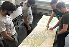 students watching a map