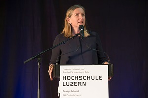 Begrüssung duch Gabriela Christen, Direktorin der Hochschule Luzern – Design & Kunst, Diplomfeier Design & Kunst 2017