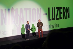 Fred Truniger und Jürgen Haas eröffnen die Premiere Animation 2018, Hochschule Luzern – Design & Kunst