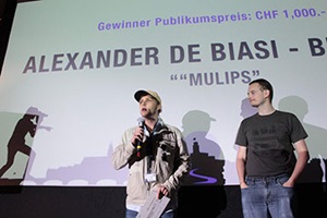Gässli Film Festival, Preisverleihung an Alexander DeBiasi - Bischof 