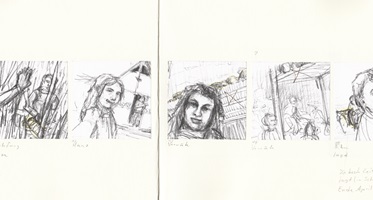 Storyboard der Bildserie (Ausschnitt)