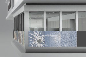 Winning design by Lynn Balli, visualized on the NEST building