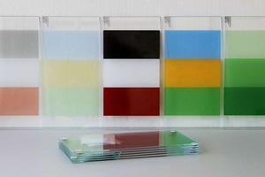 Color palette for the front glasses in various translucencies