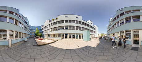 Die Terrasse des Departements Soziale Arbeit. Bild: Florian Lotter
