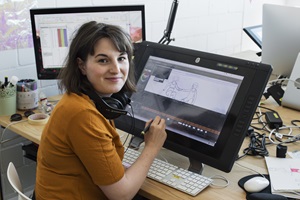  «Lachfalten» von Patricia Wenger. Bild: Hochschule Luzern/Priska Ketterer