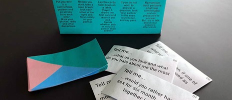 Das Kartenspiel von Luisa Mohler, Bachelor Design Management, International, soll Paaren helfen, über Verhütung zu sprechen. Bild: zvg