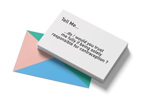 Vertrauen aufbauen steht im Zentrum von Luisa Mohlers prämiertem Kartenspiel über männliche Verhütung (Bachelor Design Management, International). Bild: zvg