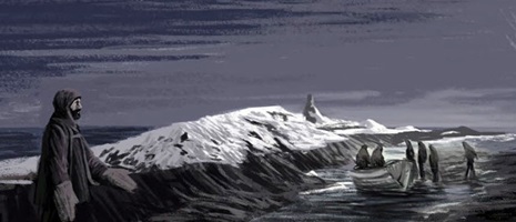 Klirrende Kälte dominiert Joel Grubens Webcomic (Bachelor Illustration Non-Fiction) über die Strapazen einer gescheiterten Antarktis-Expedition. Bild: zvg
