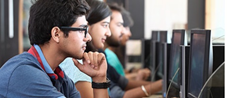 Students at the PC