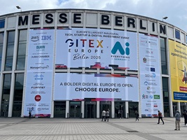 Messe Berlin von aussen zur GITEX Europe 2025