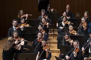 Gemeinsame Aufführung des HSLU Sinfonieorchesters und des Luzerner Sinfonieorchesters im KKL Luzern, 29. Januar 2026. Bild HSLU/Priska Ketterer