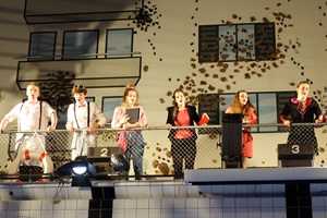 Studierende während der Aufführung Les Adieux am Sonntag, 3. November 2019 im Neubad Luzern.