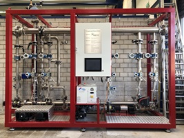 The BFE pump test bench is used to test various control settings.