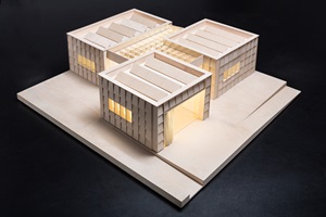 Modellansicht des Solar Decathlon-Hauses.