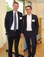 Peter Richner, Stellvertretender Direktor der Empa zusammen mit Viktor Sigrist, Direktor der Hochschule Luzern – Technik & Architektur in der Unit Meet2Create