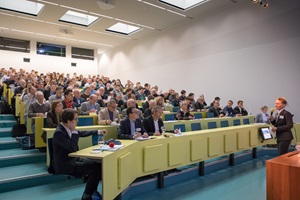Rund 160 Personen aus Wissenschaft und Wirtschaft verfolgten die verschiedenen Präsentationen des novatlantis Bauforum. Bild: Patrick Lüthy