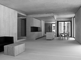 Visualisierung des Innenraums: Durch die alternierende Anordnung der  Räume entstehen grosszügige und strukturierte Wohnungen.
