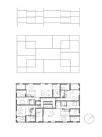 Grundrissstruktur und Raumplan: In einer Überlagerung von Geschossplatten entstehen unterschiedliche Raumhöhen.