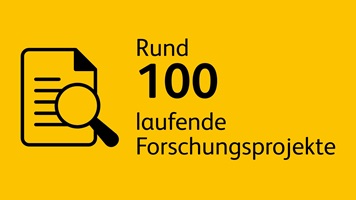 Infografik: Rund 100 laufende Forschungsprojekte