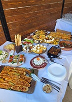 Buffet beim Wine Tasting