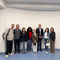 Projektgruppe der HSLU (Studierende Mehmeti Drin, Hsieh Wei-Han, Ngum Golder, Adana Mert) mit Auftraggeber, HSLU-Coach Dr. Marius Fuchs (HSLU) und Studierend
