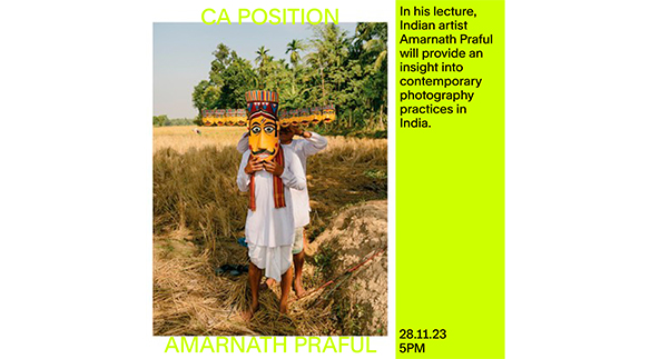 Poster für die Veranstaltungsreihe Position des BA-Studiengangs Camera Arts.