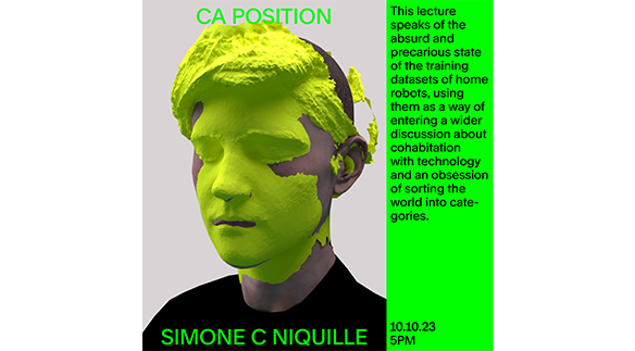 Poster für die Veranstaltungsreihe Position des BA-Studiengangs Camera Arts.