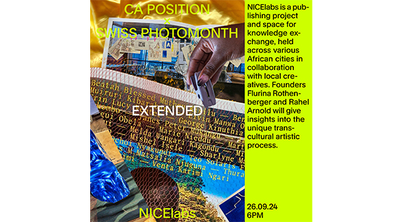 Poster für die Veranstaltungsreihe Position des BA-Studiengangs Camera Arts.