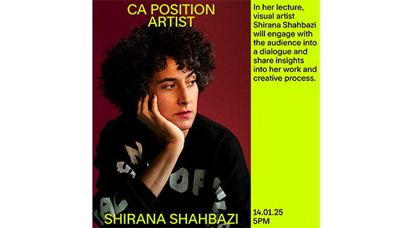 Poster für die Veranstaltungsreihe Position des BA-Studiengangs Camera Arts.