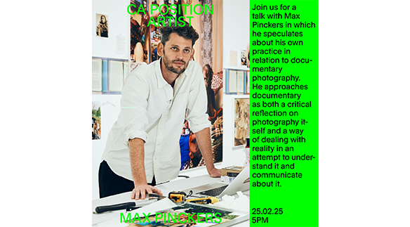 Poster für die Veranstaltungsreihe Position des BA-Studiengangs Camera Arts.