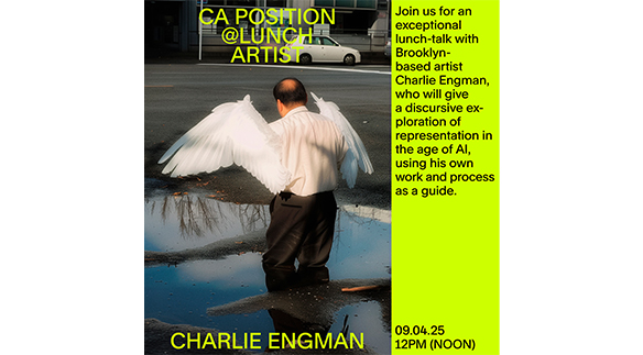 Poster für die Veranstaltungsreihe Position des BA-Studiengangs Camera Arts.