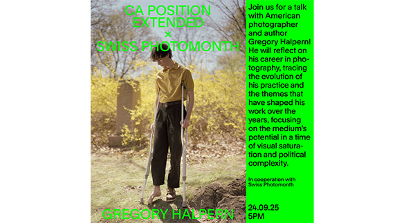 Poster für die Veranstaltungsreihe Position des BA-Studiengangs Camera Arts.