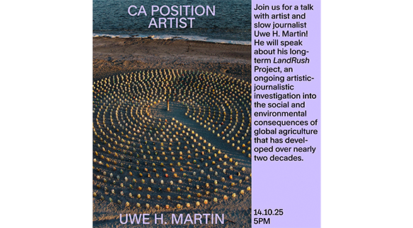 Poster für die Veranstaltungsreihe Position des BA-Studiengangs Camera Arts.