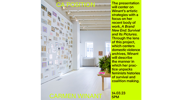 Poster für die Veranstaltungsreihe Position des BA-Studiengangs Camera Arts.