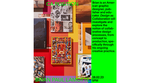 Poster für die Veranstaltungsreihe Position des BA-Studiengangs Camera Arts.