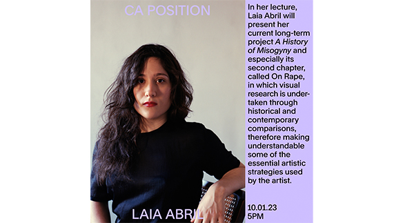 Poster für die Veranstaltungsreihe Position des BA-Studiengangs Camera Arts.