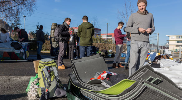 Vorbereitungen auf dem Campus Horw. (Foto: Markus Käch)