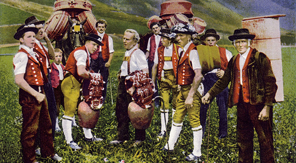 Schölleschötte, Alpfahrt, Sennenball 1926 in Wasserauen (Quelle: Roothuus Gonten)