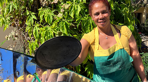 Noch fehlt dem Solarkocher ein Wärmespeicher.
