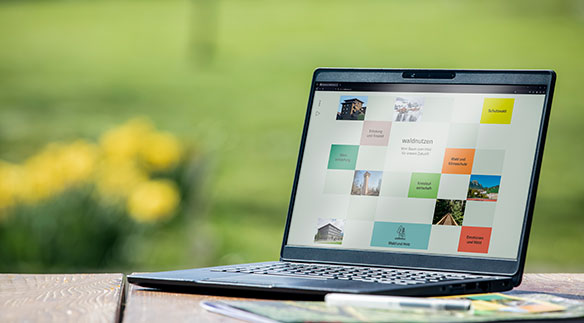 Eine Website macht den Nutzen des Waldes erfahrbar: waldnutzen.ch, ein Projekt der Zentralschweizer Kantone. © HSLU CCTP