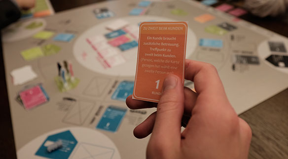 Auch flexibles Arbeiten will gelernt sein. Das Spiel «Work a Round» der Hochschule Luzern trainiert Mitarbeitende. (Bild: CCTP)