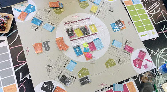 Auch flexibles Arbeiten will gelernt sein. Das Spiel «Work a Round» der Hochschule Luzern trainiert Mitarbeitende. (Bild: CCTP)