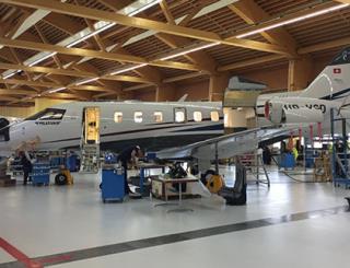 Hangar der Pilatus Flugzeugwerke AG