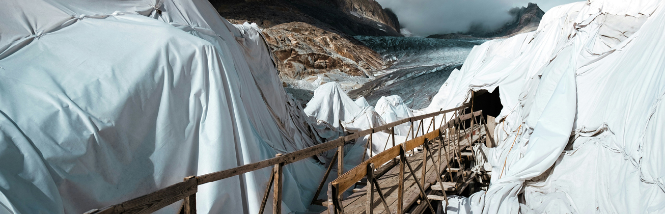 Visual Symposium ‘Fluid Landscapes’ Bridge over a covered glacier