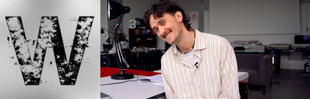 Bild von Graphic Design Student Patrick Paixoto, der das Werkschau-Plakat 2026 entworfen hat. 