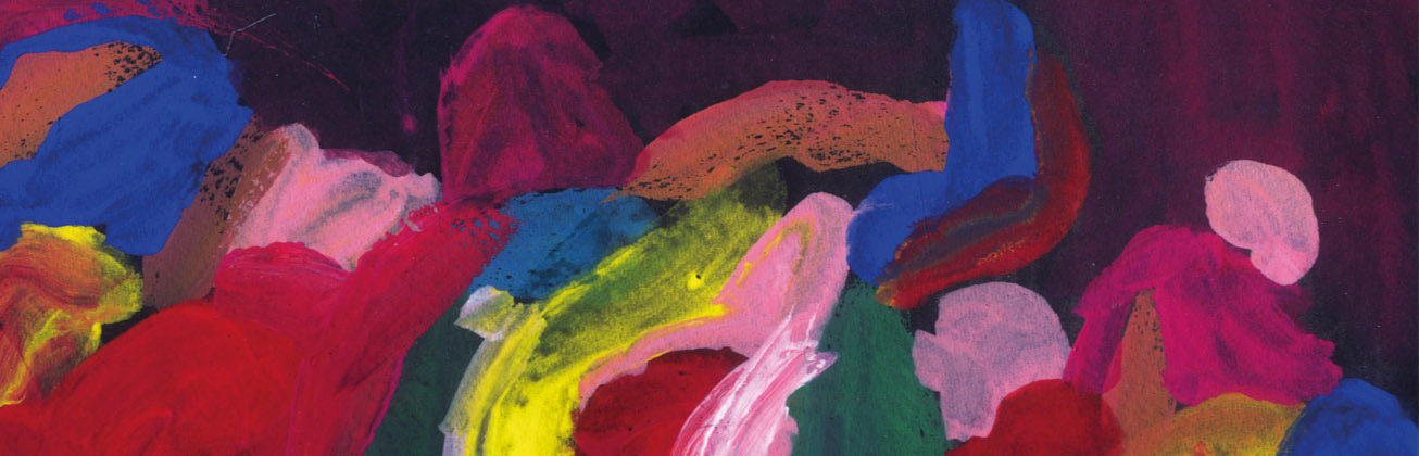 Pinselstriche in verschiedenen Farben